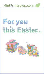 Easter Egg Train Card
